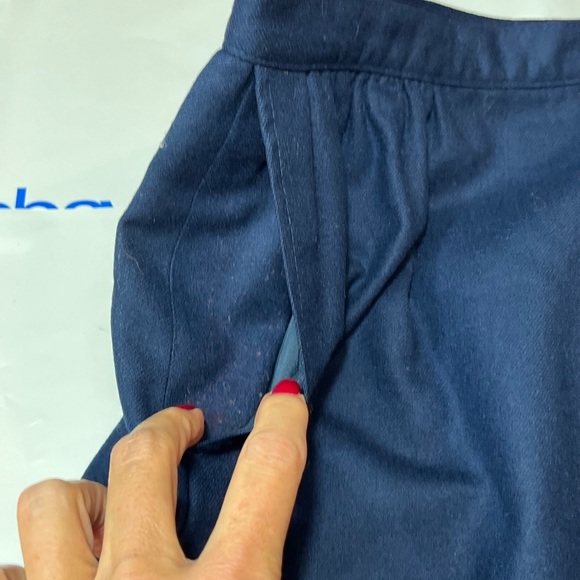 Pendleton plain BLUE WOOL midi SKIRT women’s SIZE 6 petite Back Slit office work - Picture 8 of 12